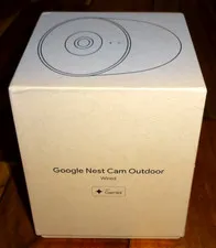 Google Nest Cam Outdoor (wired, 2nd gen) 2K Video Gemini 1-Pack White...NEW