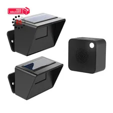 FULNIX Driveway Alarm with Portable Rechargeable 1 Receiver and 2 Sensors