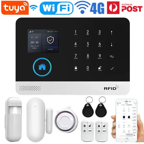 Wireless Home Security Alarm System 4G WiFi Motion Sensor Driveway Garage Alert 