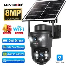 Solar Camera LS 4K Dual Screen WiFi Camera Outdoor Surveillance