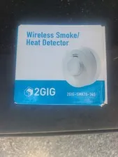 2GIG WIRELESS SMOKE/HEAT DETECTOR, 2GIG-SMKT8-345 Brand New.