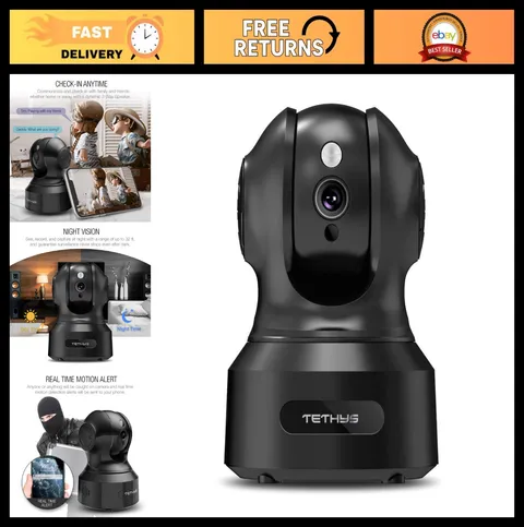 1080P Wireless Indoor Security Camera - WiFi Pan/Tilt, Night Vision, Motion Dete