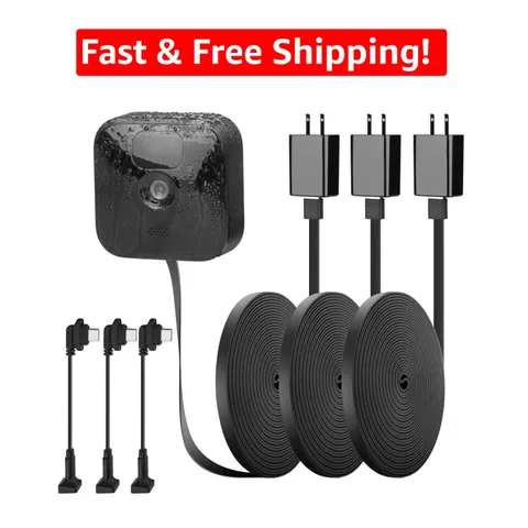 2 Pack 25ft Waterproof Power Supply for Blink Outdoor 4 & XT Comes with Adapter