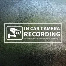 in Car Camera Audio Video Recording Window Vinyl Stickers 2×6 Inch Front Self...