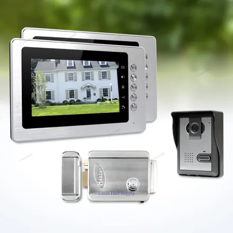 7inch Wired Video Security Door Phone Electric Lock Supported for Home Security