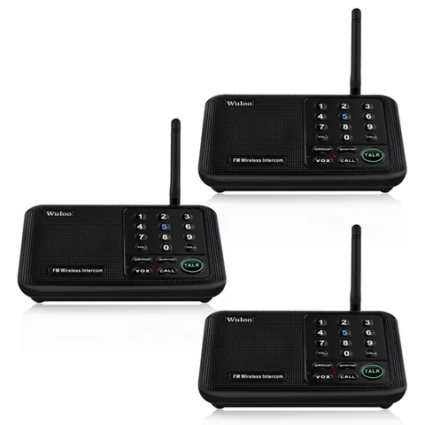 3Units 10-Channel Call All FM Wireless Intercoms Home House Room to Room Talking