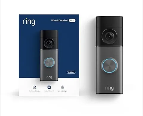 Ring Wired Doorbell Pro 4K (Newest Model) | 3rd Gen | Sealed