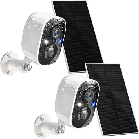 GMK Solar Security Cameras Wireless Outdoor 2K Color Night Vision 2 Way Talk
