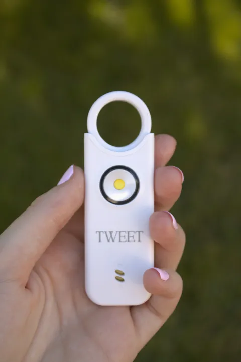 TWEET Loudest Safety Keychain Alarm For Self Defense! 