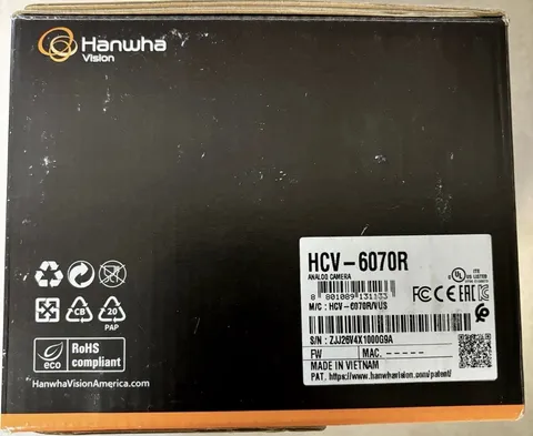 Hanwha HCV-6070R 2MP Analog HD IR Vandal Dome Camera