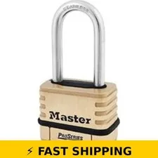 Master Lock Brass ProSeries Combination Padlock, 2-1/4" Wide