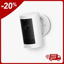 [BIG SALE] Ring Outdoor Cam Plus Plug-In 2K Weather Resistant White