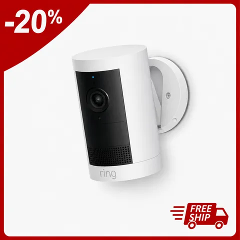 [BIG SALE] Ring Outdoor Cam Plus Plug-In 2K Weather Resistant White