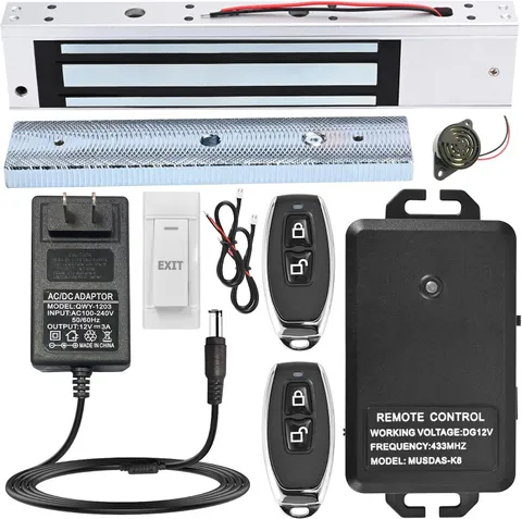 Access Control System with Remote, 600 Lbs Magnetic Door Lock Kit