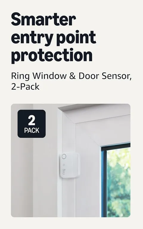 Sensors: Window & Door Sensor (Newest Model) 2-Pack – Instant Notifications, on
