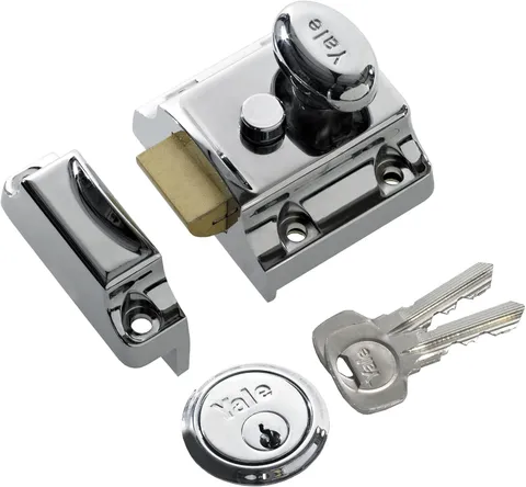 Yale B-706-CH-CH-40 706 Traditional Nightlatch, Bright Nickel