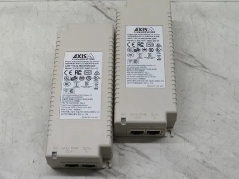 2x AXIS Communications 60W PoE Injector T8134 Midspan Power Supply 5900-331-01