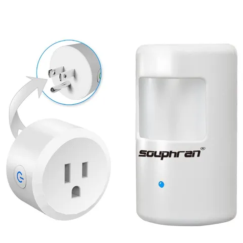 Souphran Plugin Wireless Motion Activated Light Control, No Wiring, 130 Ft RF...