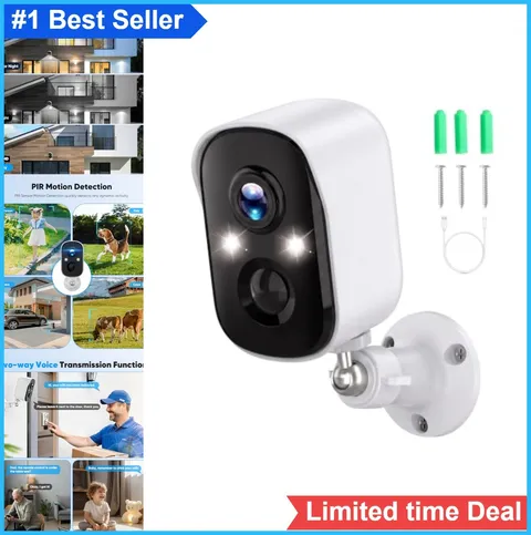 Wireless Security Camera 4MP Battery Powered Outdoor WiFi AI Detection 2-Way