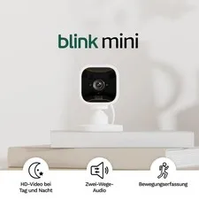 Blink Mini Indoor Camera 2-Pack, White (53-033447) Kit Alex Google Asisstant 2x