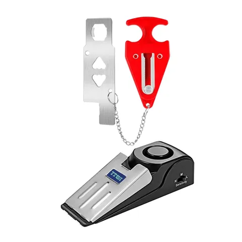 ZZRUI Portable Door Stop Alarm & Upgrade Portable Door Lock Add Extra Door Se...