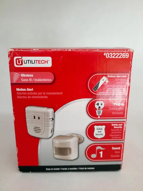 Utilitech 0322269 UT-6019-02 Wireless Motion Alert Open Box unused