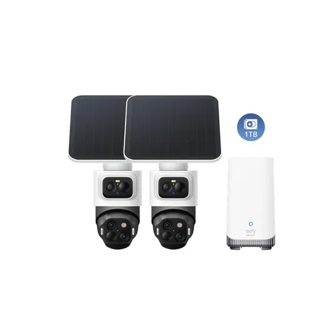 eufyCam S4 2-Cam Kit + 1TB Hard Drive - 3-Lens Wireless Hybrid Security Cameras