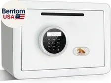Drop Safe, Digital Safe with Keypad, White Small Safe Box- Deposit Cash Easily, 