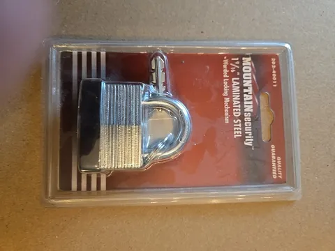 Mountain Security Padlock 1-9/16 Steel Laminated (202-40011), Packaging Varies