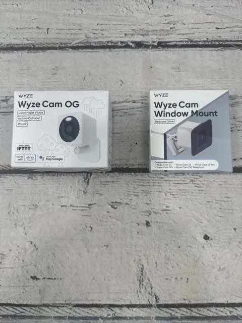Wyze WYZECGS Cam OG Wired 1080p Smart Security Camera + Window Mount WYZEWMV2