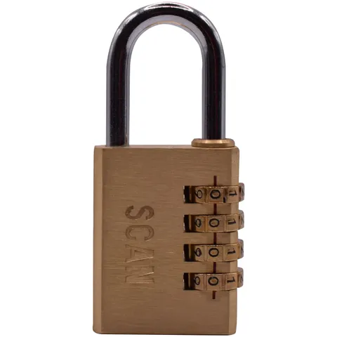 Scan NL1144 Brass Combination Lock 38mm