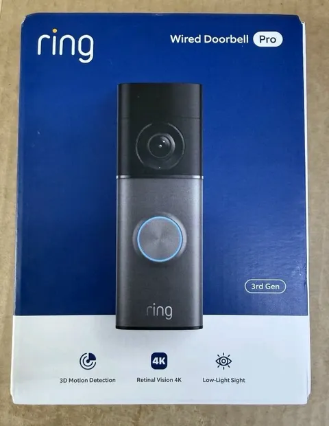Ring Wired Doorbell Pro (3rd Gen) Retinal 4K New+ Sealed