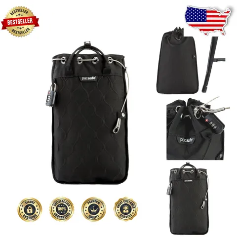 Portable Travelsafe Gii 5 Liter Safe, Black - Lockable, Water-Resistant, Compact