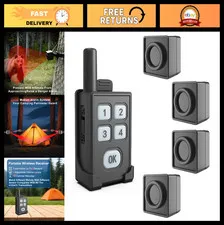 Portable Camping Motion Sensor Alarm System - 1 Receiver + 4 Sensors, Perimeter