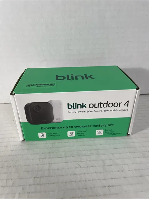 New Blink Outdoor 4 (4th Gen) Smart Security Camera Wire Free W/ Sync Module