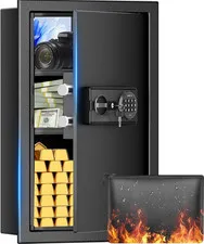 Large Fireproof Wall Safes between the Studs, Heavy Duty Fire Wall Security Safe
