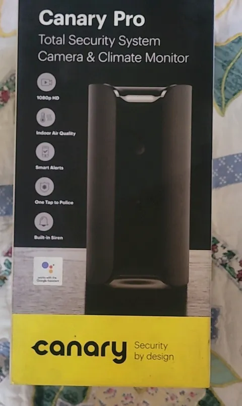 Canary Pro 1080p HD Security Camera Indoor Air Quality Smart Alerts Wi-Fi Siren