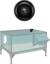 Mini WiFi Camera for Heated Cat House, 1080P HD, Night Vision, Motion Detection,