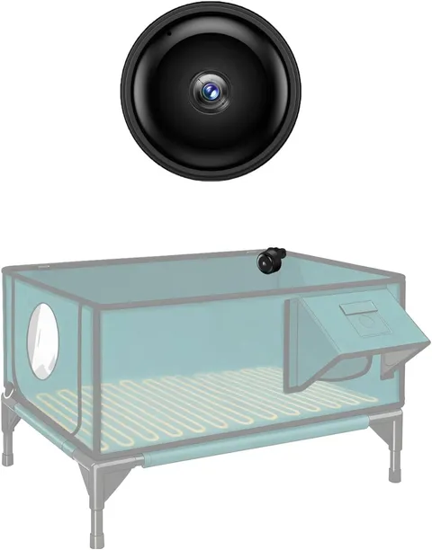 Mini WiFi Camera for Heated Cat House, 1080P HD, Night Vision, Motion Detection,
