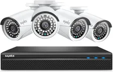 4K POE Security Camera System - 8CH 8MP NVR Recorder with 4PCS 5MP Outdoor Bulle