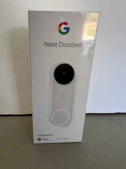 Google Nest Doorbell Wired 2nd Gen Snow White New Sealed Smart Video Doorbell