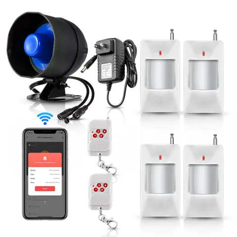 WiFi Alarm Home Security System, Wireless Alarm System with Loud 120dB Motion...