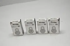 Master Lock 1525 Combination Padlocks Lot of 4 Key Control Black Dial Locker Gym