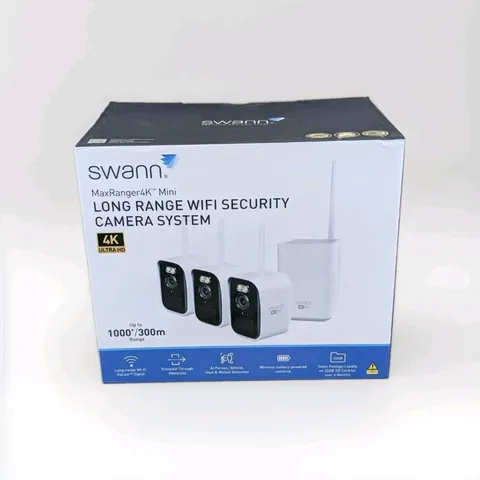 Swann MaxRanger4K Mini Long Range WiFi Security Camera System 1000'/300m Range