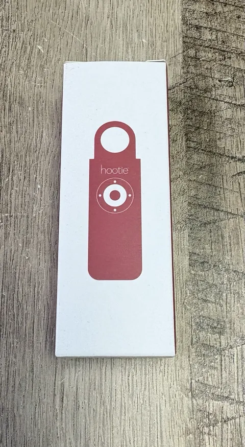 Hootie Personal Safety Alarm for Women, Men, & Kids Keychain Alarm NIB Red