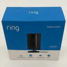 Ring Indoor Cam (2nd Gen) Black Plug-In Wi-Fi HD IP Camera Motion + Color Night