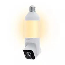 Bulb Cam Plug-In, 2K Wireless HD Security Camera Outdoor Indoor Full Color Day a