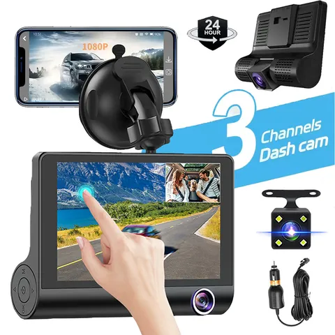 3 lenses Camara De Seguridad Dash Cam Para Auto Carro Delantero/Trasero/Interior