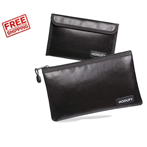 Fireproof Money Bag - Zipper Closure & Small Size for Secure Document Storage