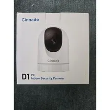 Cinnado Security Camera Indoor-2K 360° App, 2-Way Audio, Night Vision, 2.4Ghz
